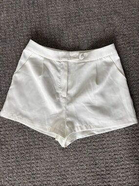 Windsor Cream High-Rise Tailored Shorts